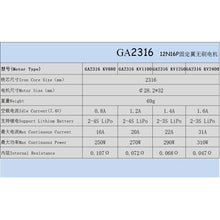 Eaglepower GA2316 KV1250 1250KV Brushless RC Motor 2S-3S for Fixed Wing UAV RC Airplane Racing Drone