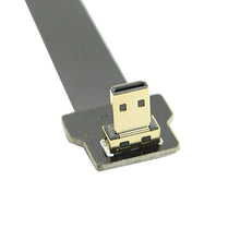 FPV Flat Slim HDMI Cable Micro to Micro HDMI 90 Degree Angle for FPV Monitor Camera