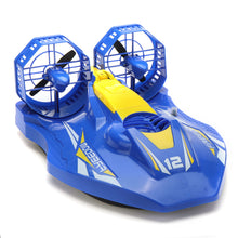 TKKJ A1 2.4G 4CH RC Twin-propeller Hovercraft EP Amphibious Boat with Double Motors RTR Model 
