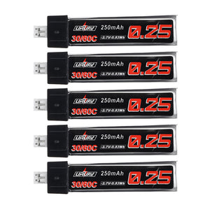 10Pcs URUAV 3.7V 250mAh 30C/60C 1S Lipo Battery PH2.0 for Blade Nano QX CPX Tiny Whoop TINY6 6X