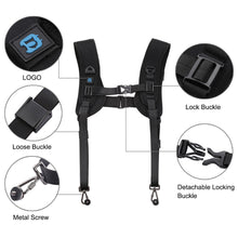 PULUZ 2 in 1 Multi-functional Bundle Waistband Strap + Double Shoulders Strap Kits with Hook for SLR/DSLR FPV Camera