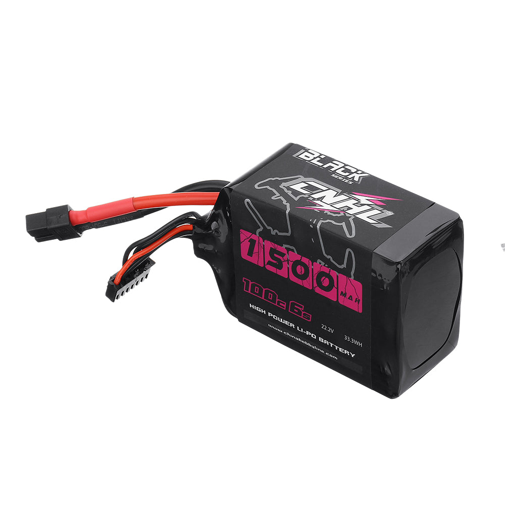 CNHL Black Series 1500Mah 6S 22.2V 100C Lipo Battery Pack Lipo With XT60 Plug