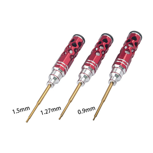RJX Hobby 0.9mm/1.27mm/1.5mm Alloy Hex Screwdriver For RC FPV Helicopter 