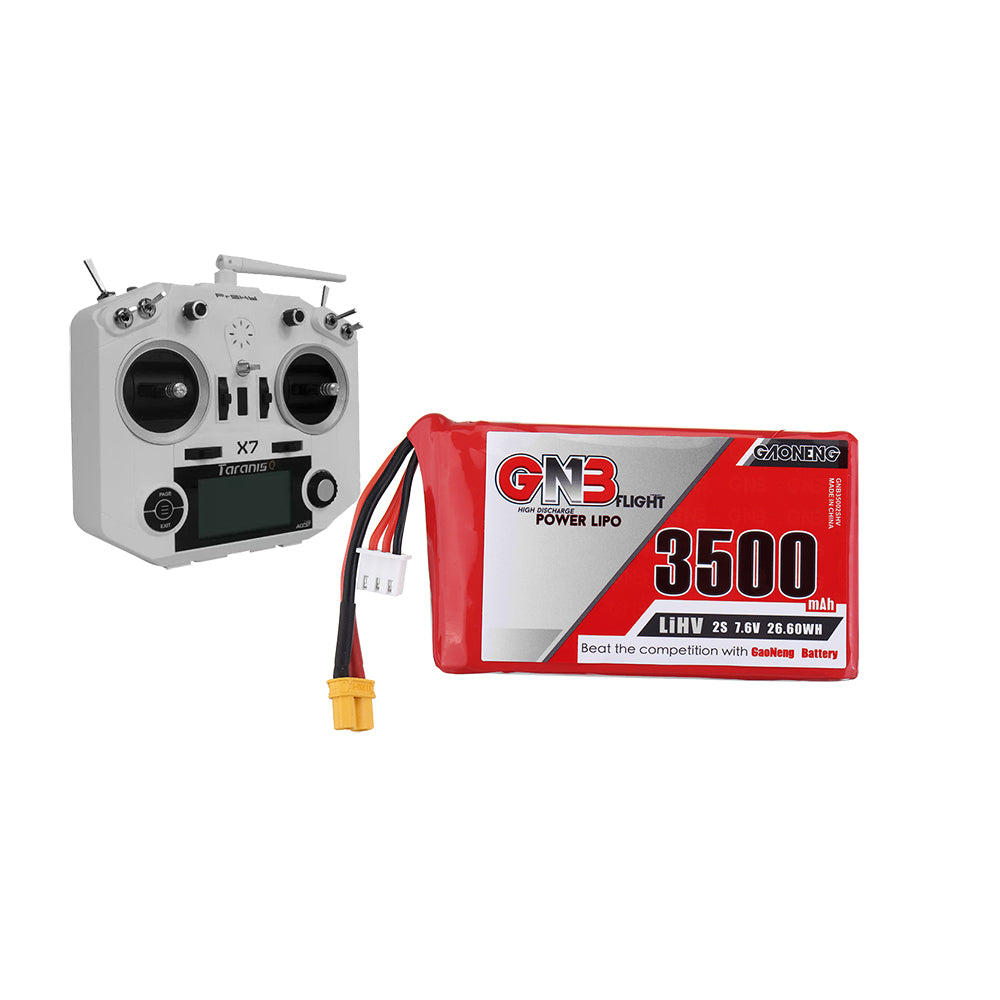 Gaoneng GNB 7.6V 3500mAh 2S HV Lipo Battery XT30 Plug for Frysky Taranis QX7 Transmitter TX Remote Control 