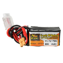 ZOP Power 11.1V 550mAh 70C 3S Lipo Battery with JST XT30 Plug For Eachine Lizard95 FPV Racer