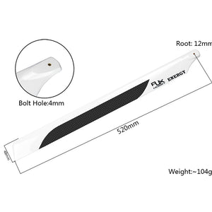 1Piar RJX B Grade 325 / 360 / 430 / 520 / 550 / 600 / 690mm Carbon Fiber Main Blade For RC Helicopter