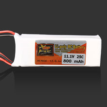 ZOP Power 11.1V 800MAH 3S 25C Lipo Battery JST Plug