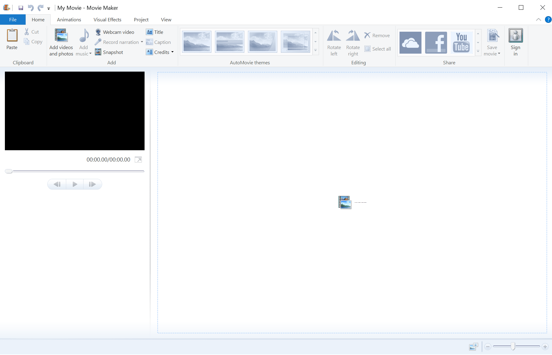 Windows Movie Maker - video editing software program by Microsoft